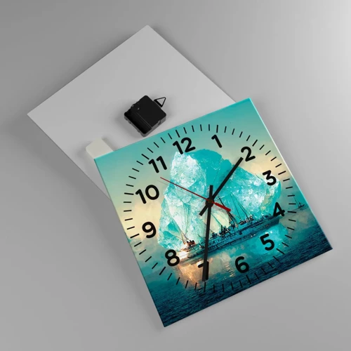 Horloge murale - Pendule murale - Diamant arctique - 30x30 cm