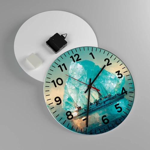 Horloge murale - Pendule murale - Diamant arctique - 30x30 cm