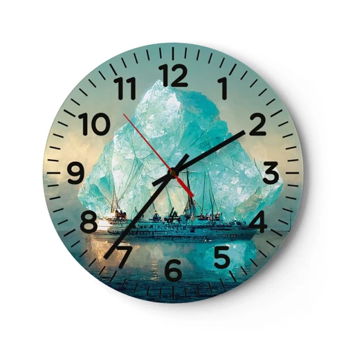 Horloge murale - Pendule murale - Diamant arctique - 40x40 cm