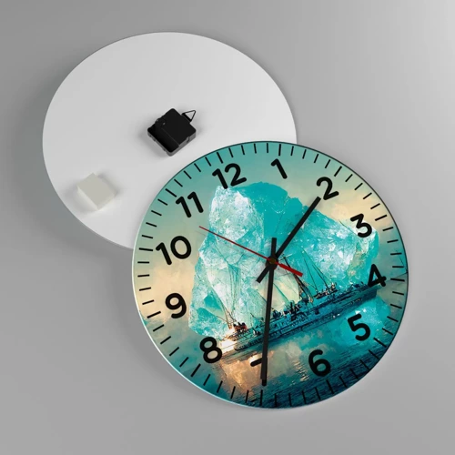 Horloge murale - Pendule murale - Diamant arctique - 40x40 cm