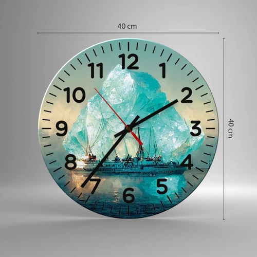 Horloge murale - Pendule murale - Diamant arctique - 40x40 cm