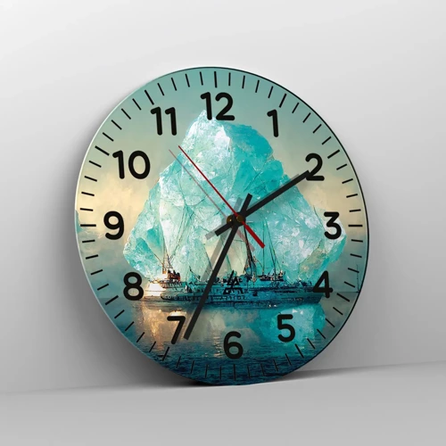 Horloge murale - Pendule murale - Diamant arctique - 40x40 cm