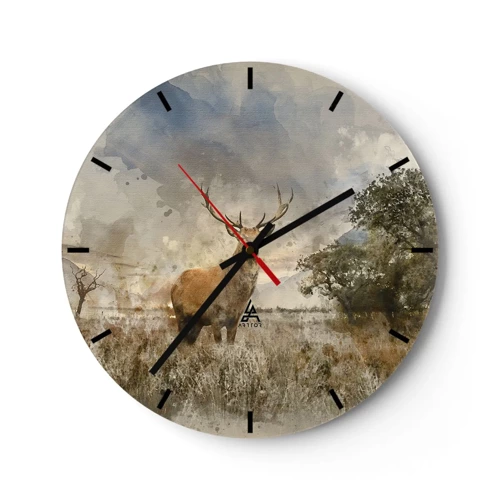 Horloge murale - Pendule murale - Dignité - force - majesté - 30x30 cm