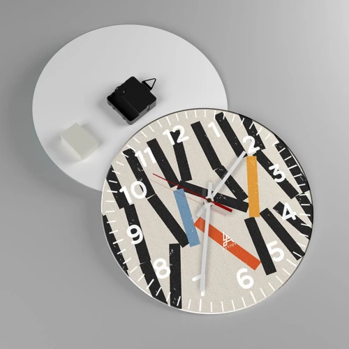 Horloge murale - Pendule murale - Dominos – composition - 30x30 cm