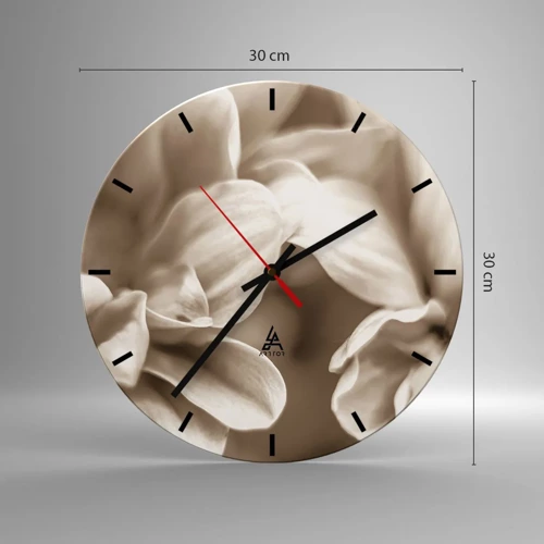 Horloge murale - Pendule murale - Doux comme un sourire - 30x30 cm