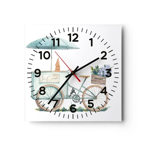 Horloge murale - Pendule murale - Doux souvenir d'été - 40x40 cm