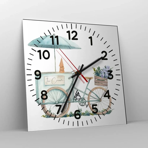 Horloge murale - Pendule murale - Doux souvenir d'été - 40x40 cm