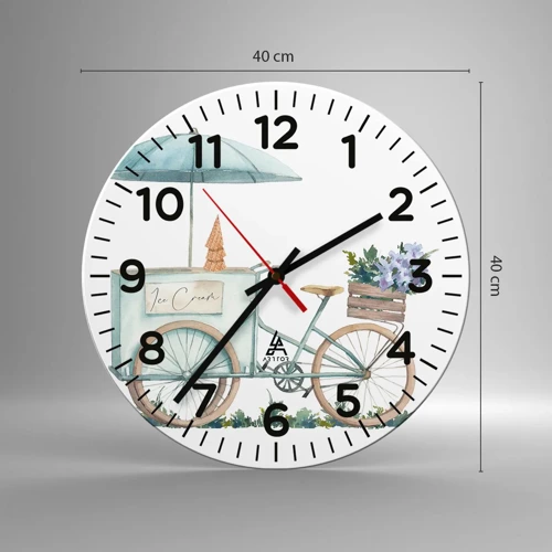 Horloge murale - Pendule murale - Doux souvenir d'été - 40x40 cm