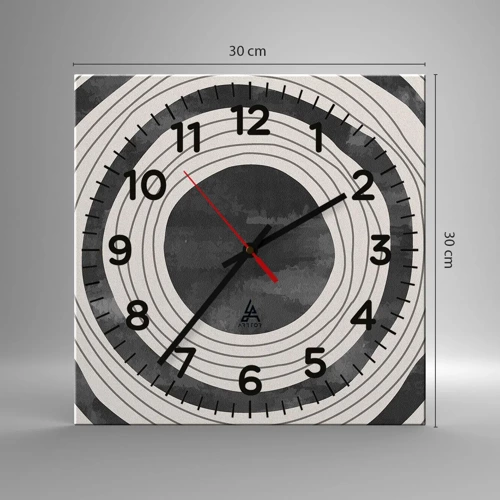 Horloge murale - Pendule murale - Droit au but - 30x30 cm