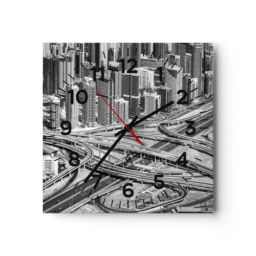 Horloge murale - Pendule murale - Dubaï - la ville impossible - 40x40 cm