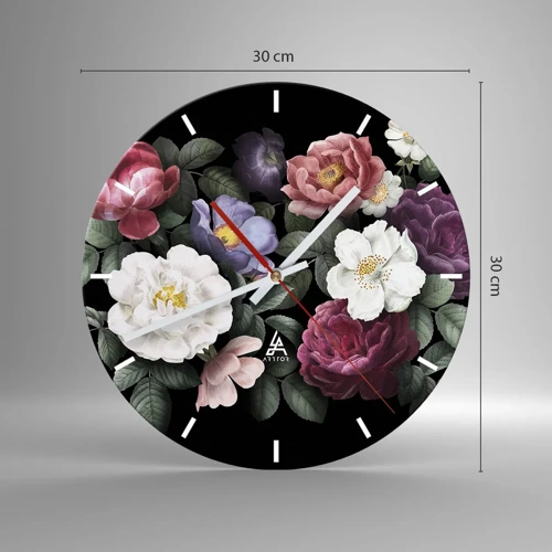 Horloge murale - Pendule murale - D'un jardin anglais - 30x30 cm