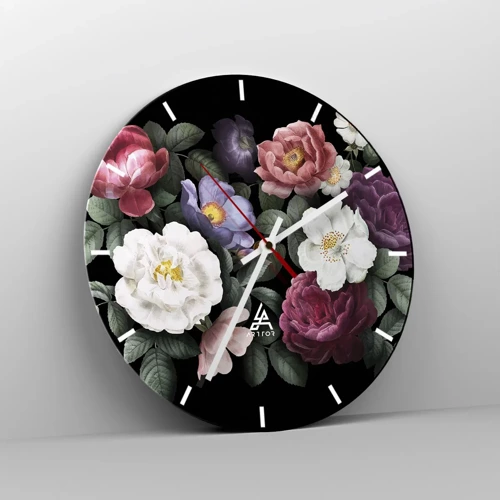 Horloge murale - Pendule murale - D'un jardin anglais - 30x30 cm