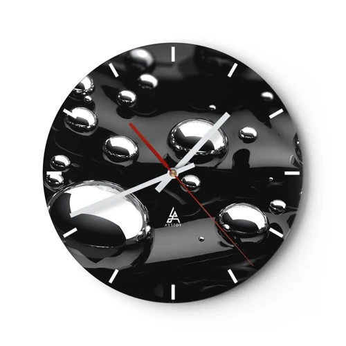 Horloge murale - Pendule murale - D'un ton noir - 30x30 cm