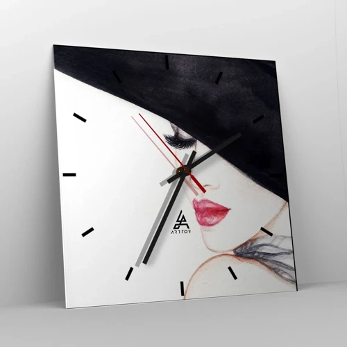 Horloge murale - Pendule murale - Élégance et sensualité - 30x30 cm