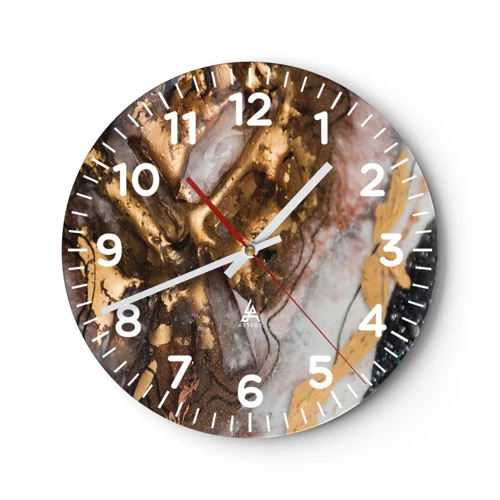 Horloge murale - Pendule murale - Élément de la terre - 40x40 cm