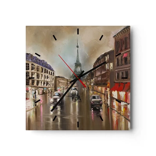 Horloge murale - Pendule murale - Elle seule compte - 40x40 cm