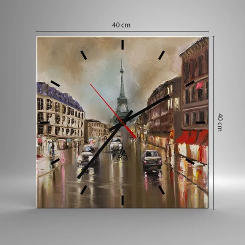 Horloge murale - Pendule murale - Elle seule compte - 40x40 cm