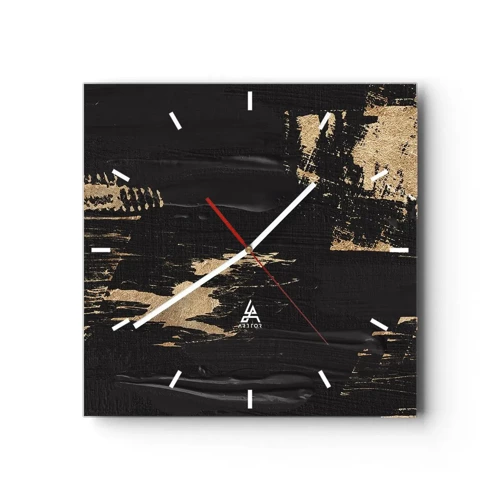 Horloge murale - Pendule murale - Empreinte du toucher - 30x30 cm