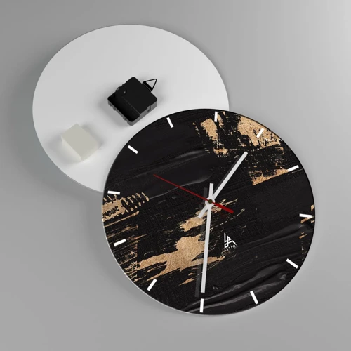 Horloge murale - Pendule murale - Empreinte du toucher - 30x30 cm