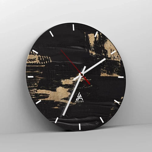 Horloge murale - Pendule murale - Empreinte du toucher - 30x30 cm