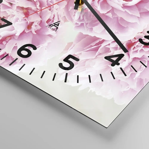 Horloge murale - Pendule murale - En glamour rose - 40x40 cm