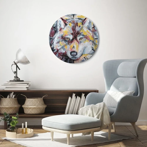 Horloge murale - Pendule murale - En paix au milieu des siens - 30x30 cm