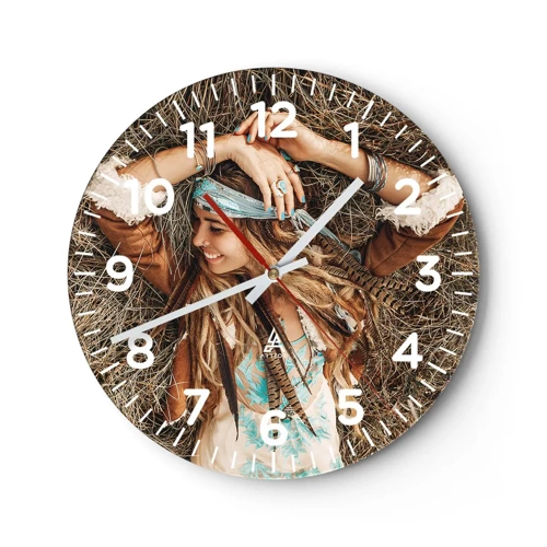 Horloge murale - Pendule murale - En route vers les années d'amour - 40x40 cm