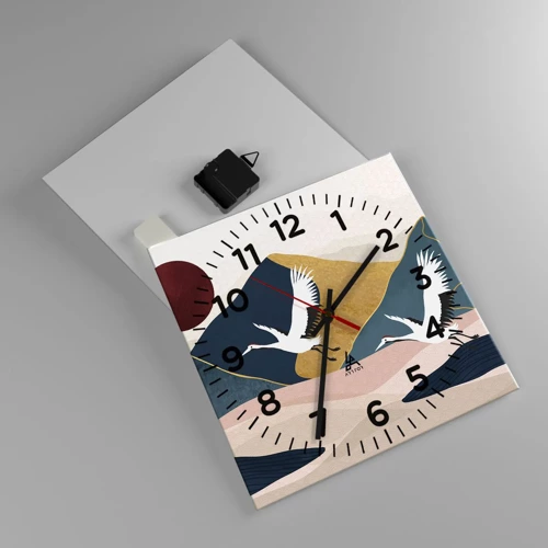 Horloge murale - Pendule murale - Encore une fois, la journée s'est ÉCOULÉE - 30x30 cm