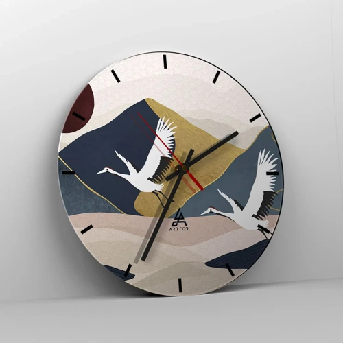 Horloge murale - Pendule murale - Encore une fois, la journée s'est ÉCOULÉE - 40x40 cm