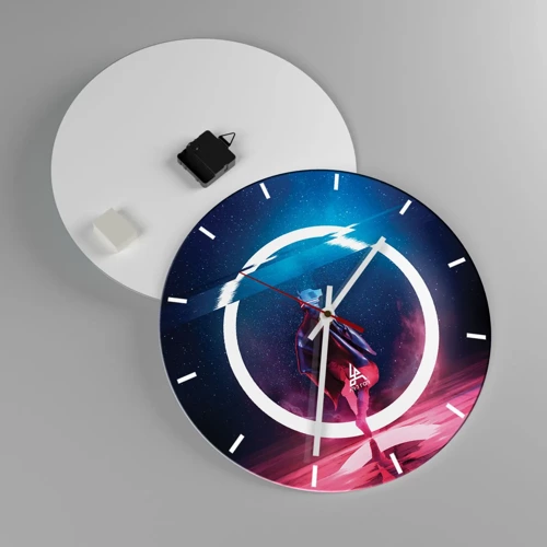 Horloge murale - Pendule murale - Entre deux mondes - 40x40 cm