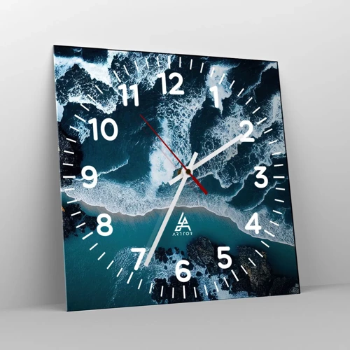 Horloge murale - Pendule murale - Enveloppé par les vagues - 30x30 cm