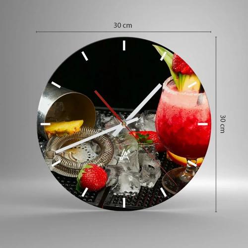 Horloge murale - Pendule murale - Envouter le goût - 30x30 cm