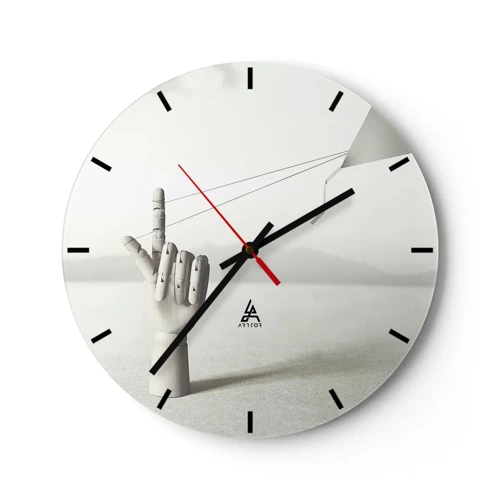 Horloge murale - Pendule murale - Épreuve de force - 30x30 cm