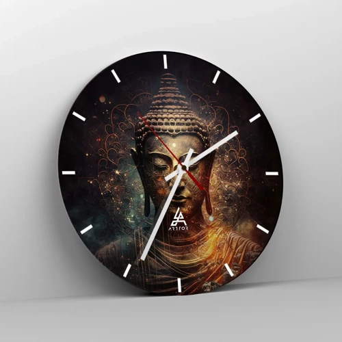 Horloge murale - Pendule murale - Équilibre spirituel - 40x40 cm