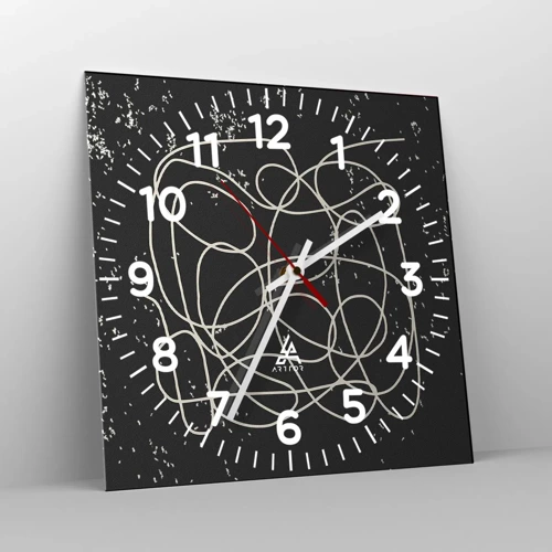 Horloge murale - Pendule murale - Errance des pensées - 40x40 cm