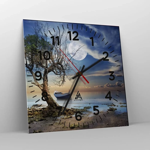 Horloge murale - Pendule murale - Est-ce la fin ou le début ? - 40x40 cm