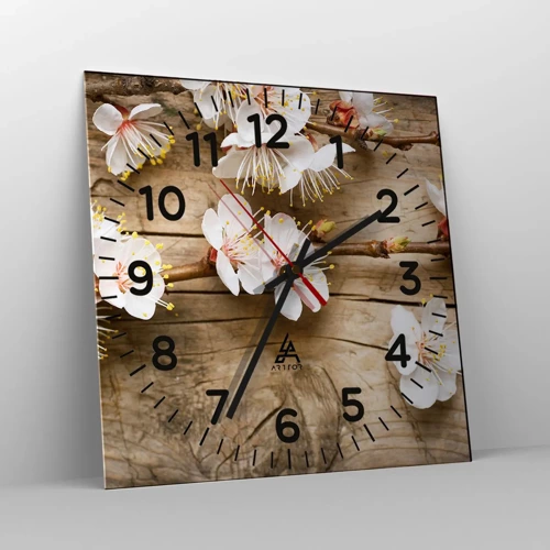 Horloge murale - Pendule murale - Et c'est devenu le printemps - 30x30 cm