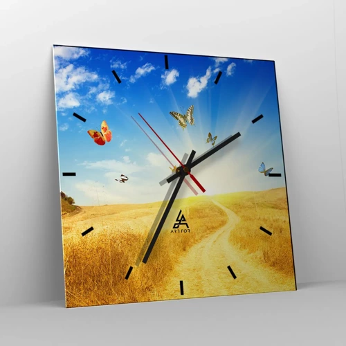 Horloge murale - Pendule murale - Et comment ne pas aimer l'été ? - 30x30 cm
