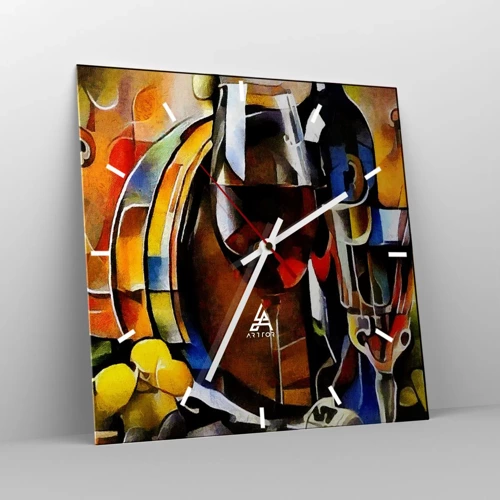 Horloge murale - Pendule murale - Et le monde prend des couleurs - 30x30 cm