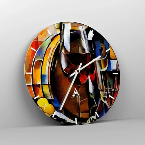 Horloge murale - Pendule murale - Et le monde prend des couleurs - 30x30 cm