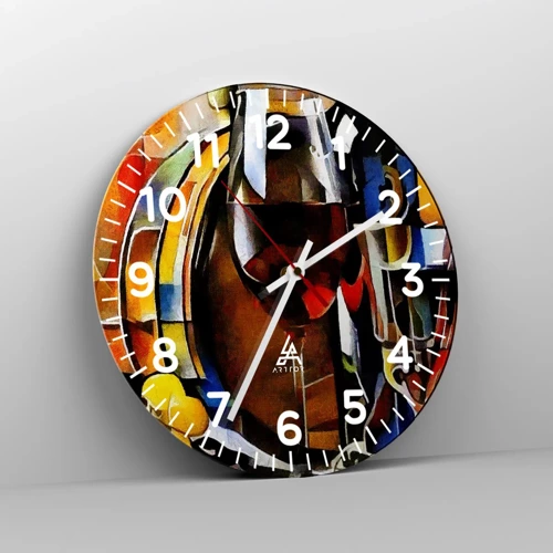 Horloge murale - Pendule murale - Et le monde prend des couleurs - 40x40 cm