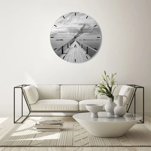 Horloge murale - Pendule murale - Et peut-être un voyage... - 30x30 cm