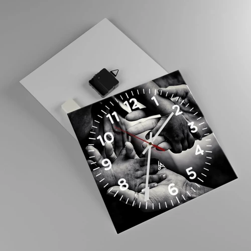 Horloge murale - Pendule murale - Être humain - 30x30 cm