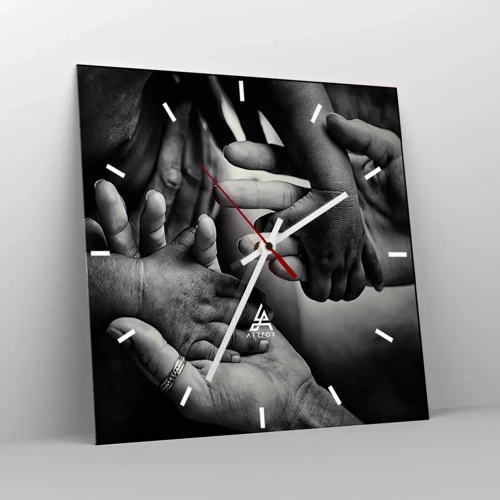 Horloge murale - Pendule murale - Être humain - 40x40 cm