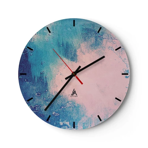 Horloge murale - Pendule murale - Etreintes bleues - 30x30 cm