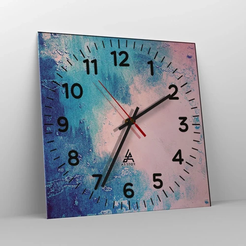 Horloge murale - Pendule murale - Etreintes bleues - 40x40 cm