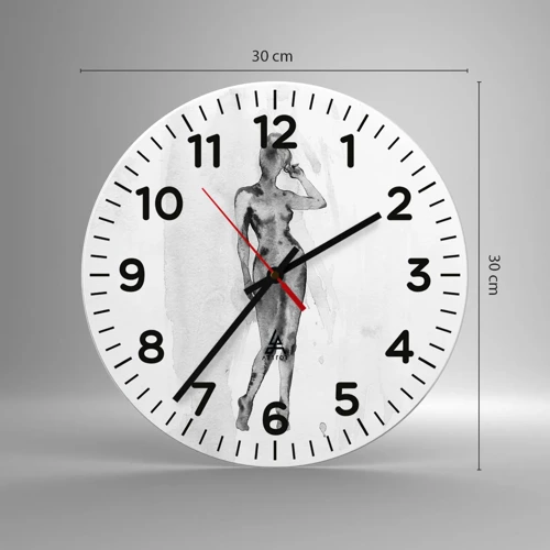 Horloge murale - Pendule murale - Etude de l'idéal de la féminité - 30x30 cm