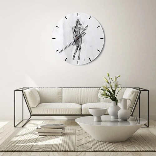 Horloge murale - Pendule murale - Etude de l'idéal de la féminité - 30x30 cm