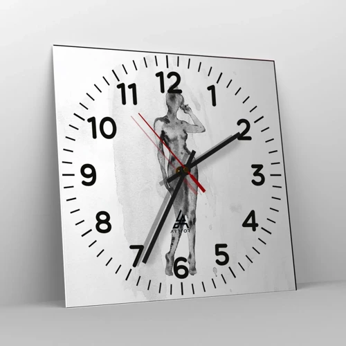 Horloge murale - Pendule murale - Etude de l'idéal de la féminité - 40x40 cm