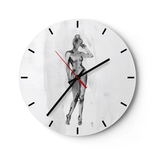 Horloge murale - Pendule murale - Etude de l'idéal de la féminité - 40x40 cm